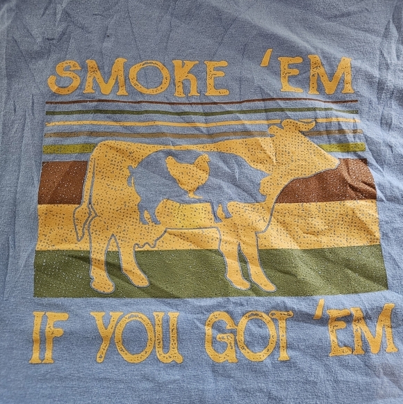 Farmer Farm Animal Smoke XL Funny Tee Cook Chef Farm - Picture 2 of 6
